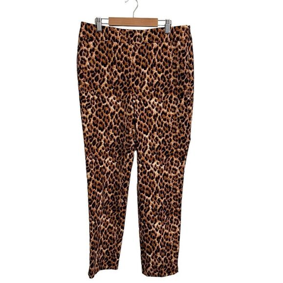 Talbots Chatham Slim Leg Ankle Pants Animal Print Size 8 NWT - Picture 1 of 8